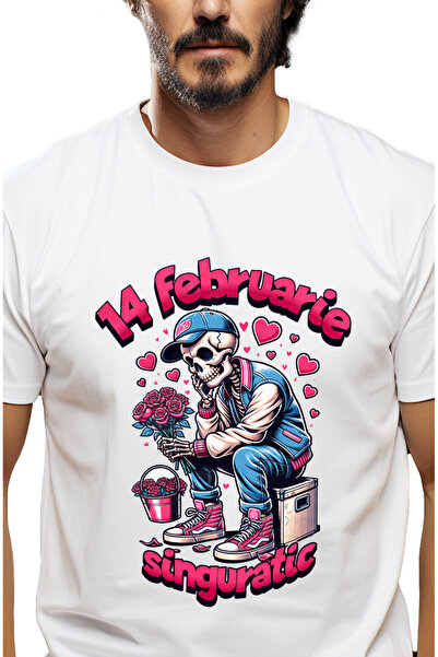 StoryGift Romania Tricou Barbati 14 Februarie Singuratic Schelete Suparata Va...