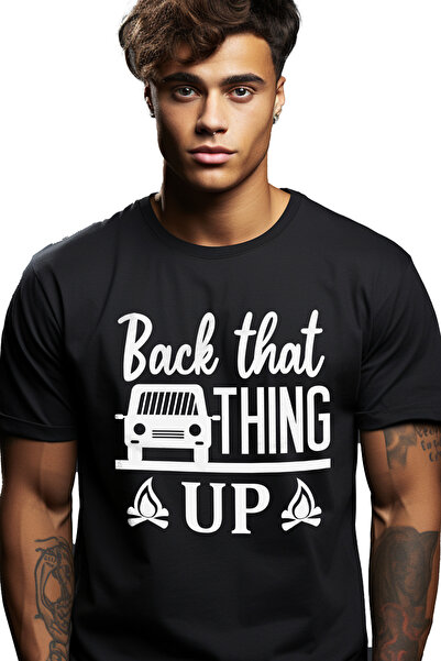 StoryGift Romania Tricou Barbati Cu O Masina Si Textul "back That Thing Up" -...