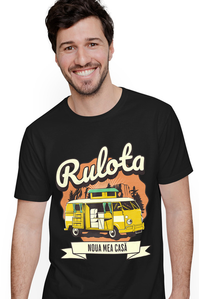 StoryGift Romania Tricou Barbati Rulota Noua Mea Casa Aventura Calatorii Fami...