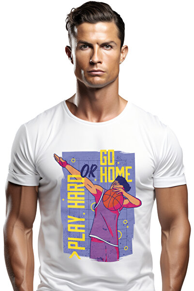 StoryGift Romania Tricou Barbati Cu Mesaj In Engleza Play Hard Or Go Home, Ba...