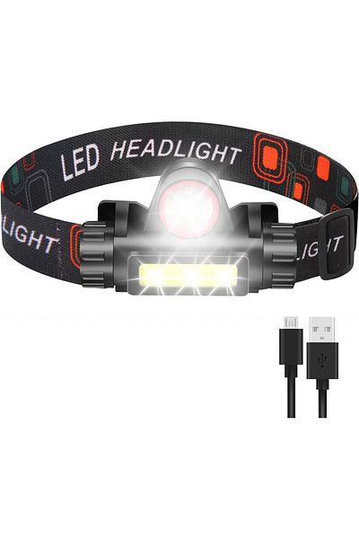Cheandeul Head Torch, Led, Nylon/plastic, Black/white/red