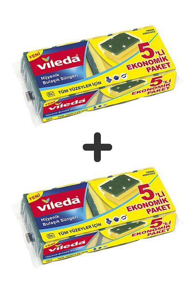 Vileda Green Classic Corrugated Sponge - 12 Pack of 5