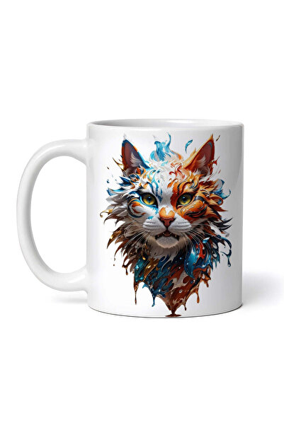 OEM Cană albă personalizată, Fantasy Cat, INOVATIX®. 330ml