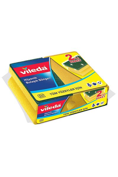 Vileda Green Set of 2 Classic Corrugated Sponges