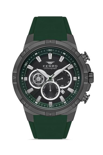 FERRO Green Silicone Cord Men's Wristwatch Fm31350D-Zj2