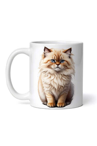 OEM Εξατομικευμένη λευκή κούπα, Γάτα Ιμαλαΐων, INOVATIX®. 330ml