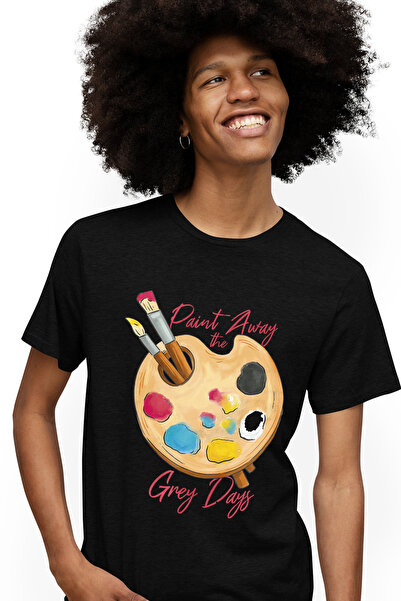 StoryGift Romania Tricou bărbătesc pentru iubitorii de pictură, cu mesaj moti...