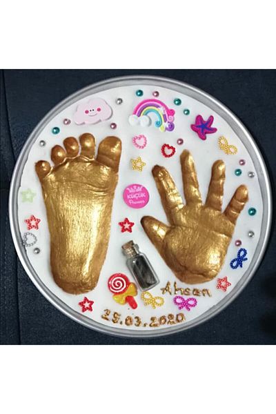 STATİK HAMUR Baby Hand Footprint White