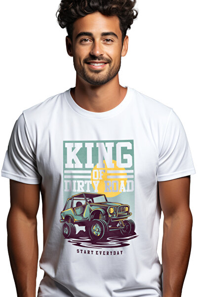 StoryGift Romania Men's T-Shirt With Big Mountain Monster Car, Text In Englis...