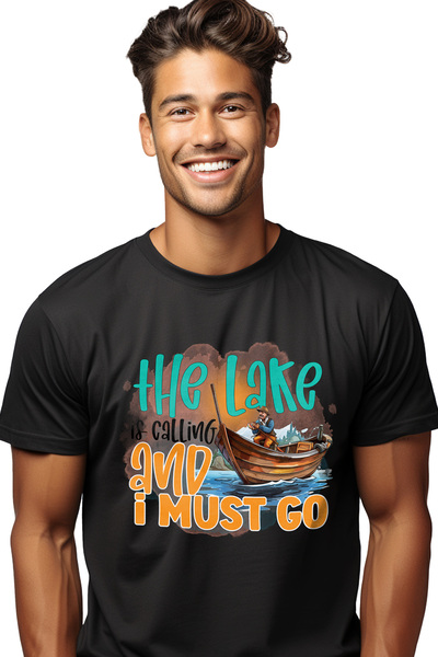 StoryGift Romania Men's T-Shirt With the Message "the Lake Is Calling And I M...