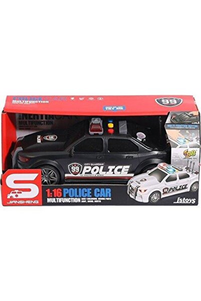 ctoy Oyuncak Işıklı Ve Sesli Sürtmeli Polis Arabası 1:20