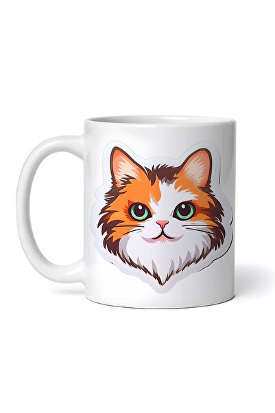 OEM Cană albă personalizată, Pisica Kali, INOVATIX®. 330ml