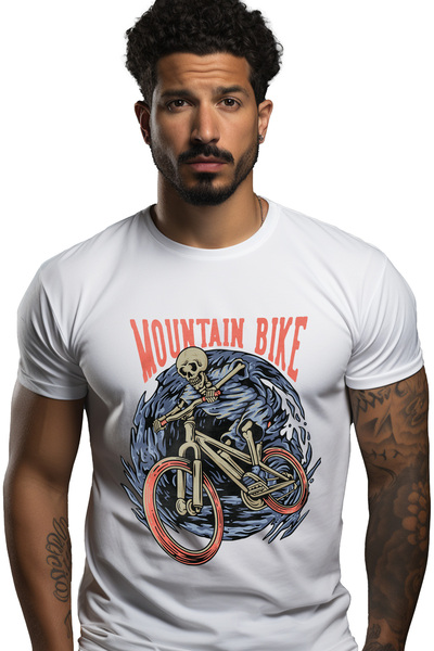 StoryGift Romania Tricou Barbati Cu Mesaj In Engleza Mountain Bike, Bicicleta...