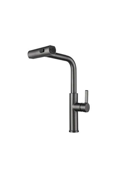 Blackswan Design Kitchen sink faucet, Blackswan, Type M371, anthracite gray, with 4-way mobile spray, 33.5 cm