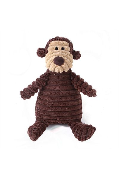 Choice Monkey Corduroy Dog Toys For Small Large Dogs Animal Plush Dog Squeaky Toy Puppy Chew Toys Bite Resi