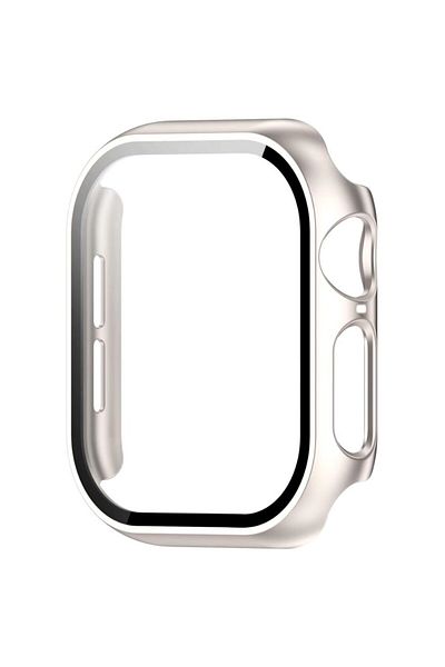 REDz Accessories Case with Glass Cover, Matte Bumper, For Watch Series 10, Starlight - Watch 46mm Series 10