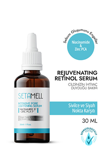 Setamell Siyah Nokta Ve Sivılce Karşıtı Niacinamide Cilt Bakım Serumu 30 ml