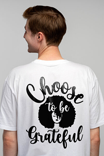 StoryGift Romania Tricou Barbati Cu Mesajul In Engleza "choose To Be Grateful...