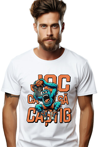 StoryGift Romania Tricou Barbati Gorila Saritura Inalta Cos Baschet Sport Act...