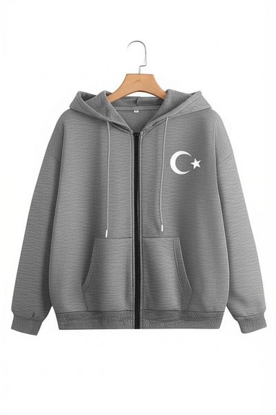 NO 601 Ζακέτα με κουκούλα Unisex Grimelange με φερμουάρ