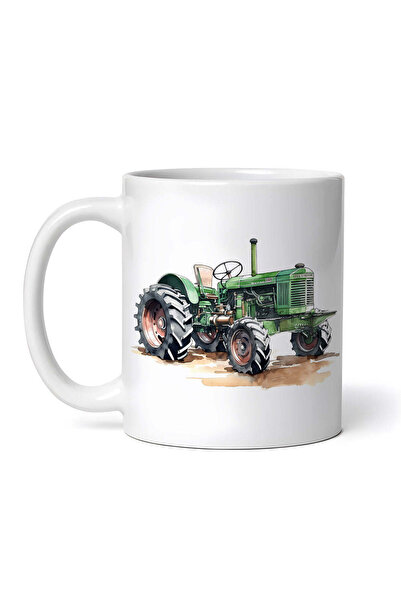 OEM Cană albă personalizată, Tractor Castor, INOVATIX®. 330ml