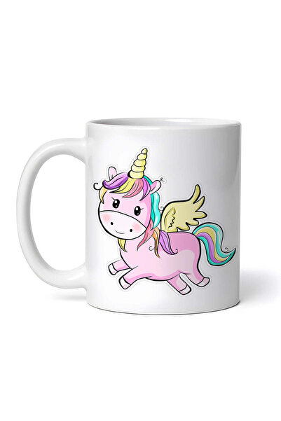 OEM Cană albă personalizată, Unicorn cu aripi, INOVATIX®. 330ml