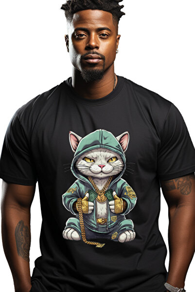 StoryGift Romania Tricou Barbati Cu Pisica, Hanorac, Lant, Aur, Bani, Monede,...