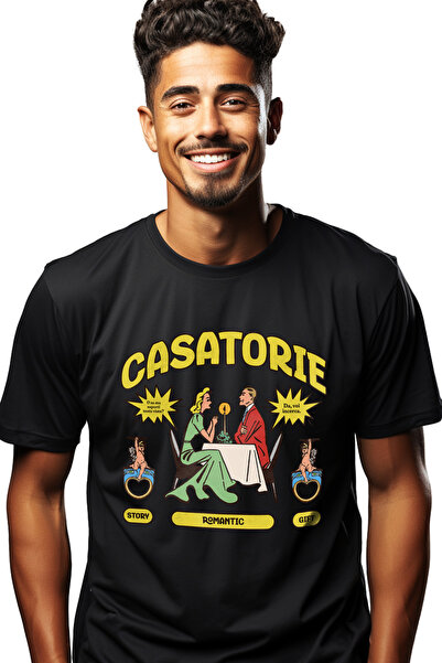 StoryGift Romania Tricou Barbati Casatorie Cin Aromantica Sot Sotie O Sa Ma S...