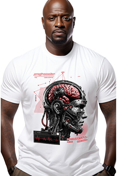 StoryGift Romania Tricou Barbati Barbat Robot Programator In Spatele Tuturor Lucrurilor Cool! Cu Imprimeu Pe Stg