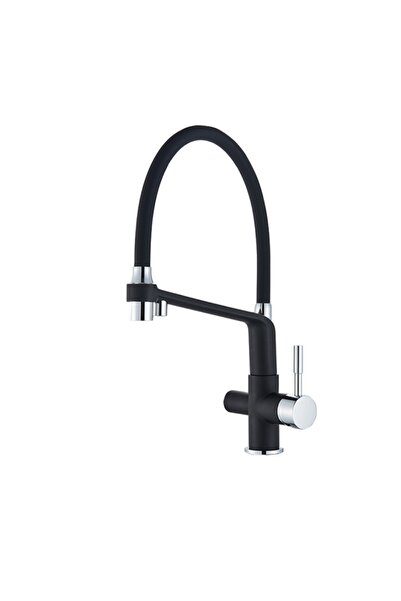 Blackswan Design Kitchen sink faucet, Blackswan, Type M19, purified water outlet, black/chrome, 43 cm