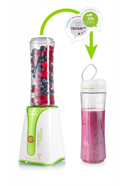 GALLET Blender Smoothie Maker Millau Ms590, 350 W, Bol 600 ml Bpa Free, Alb Cu Verde