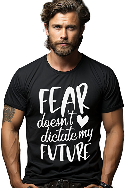 StoryGift Romania Tricou Barbati Cu Inimioara Si Textul "frica Nu Imi Dicteaz...