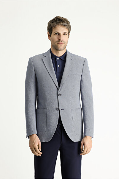 Kiğılı Μπουφάν Seersucker με σχέδια - Slim Fit Slim Fit