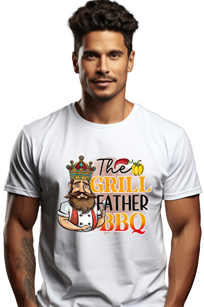 StoryGift Romania Tricou Barbati Cu Mesajul "the Grill Father, Bbq", Gatit, I...