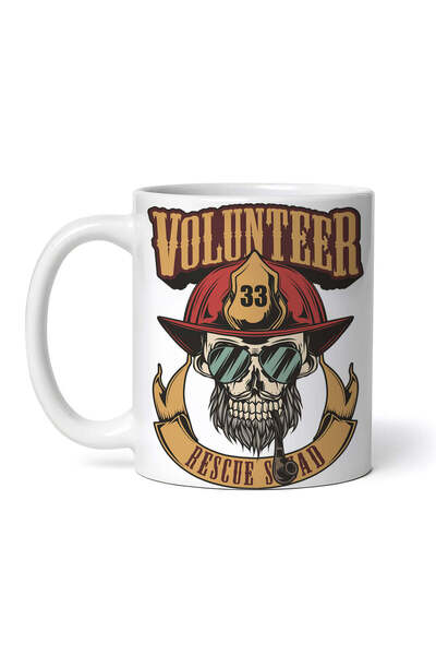 OEM Cană albă personalizată, Echipa de Voluntari Salvatori, INOVATIX®. 330 ml