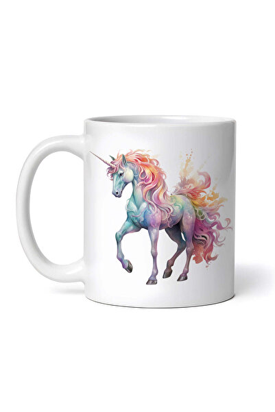 OEM Personalized white mug, Rainbow Unicorn, INOVATIX®. 330ml