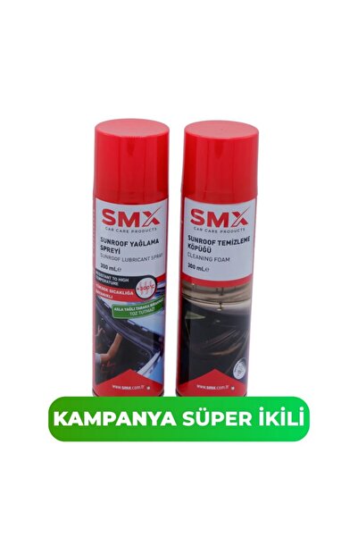 SMX Sunroof Temizleme Köpüğü 300 mL + Yağlama Spreyi 300 mL.