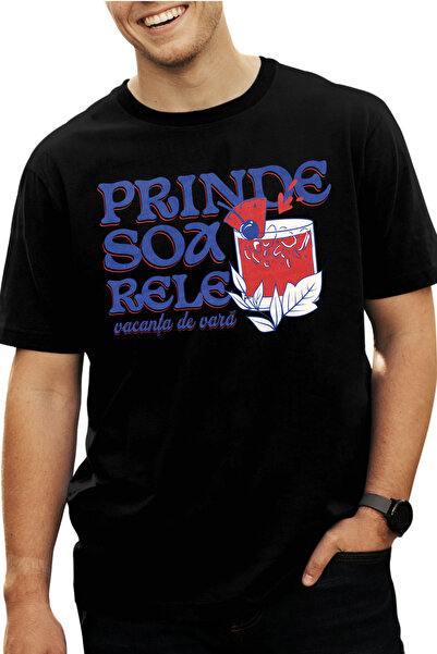 StoryGift Romania Tricou Barbati Prinde Soarele, Vacanta De Vara Pahar Cockta...