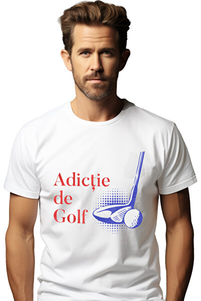 StoryGift Romania Tricou Barbati Crosa De Golf Cu Minge, Iubitorii De Sport T...