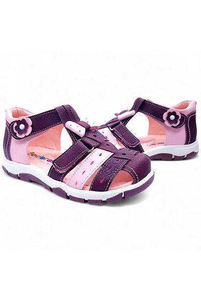 BEEBRON Orthopedic Girl's Sandals Rainbow Series Gku2404P Burgundy Powder