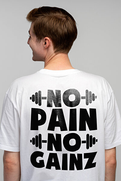 StoryGift Romania Tricou Barbati Cu Mesaj Motivational "no Pain, No Gainz" - ...
