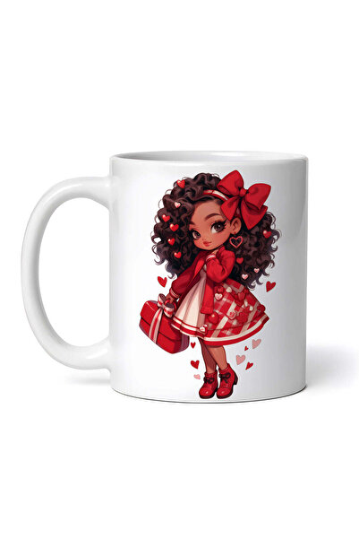 OEM Cană albă personalizată, Valentine Girl, fată sexy, INOVATIX®. 330ml