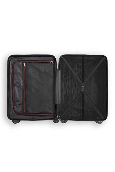 Delta Livoo VOY007 cabin suitcase with swivel wheels, durable ABS shell, black