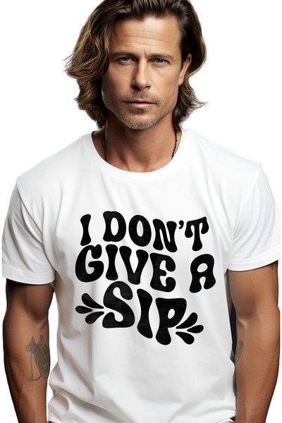 StoryGift Romania Tricou Barbati Cu Mesajul In Engleza "i Don't Give A Sip" -...