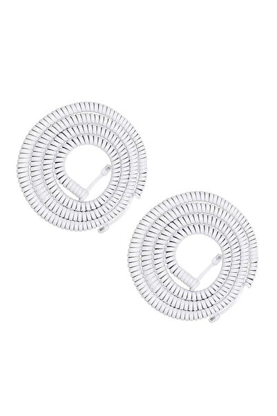 HAWAKA Set of 2 spiral cables for landline telephone, HAWAKA, white, 65-700 cm