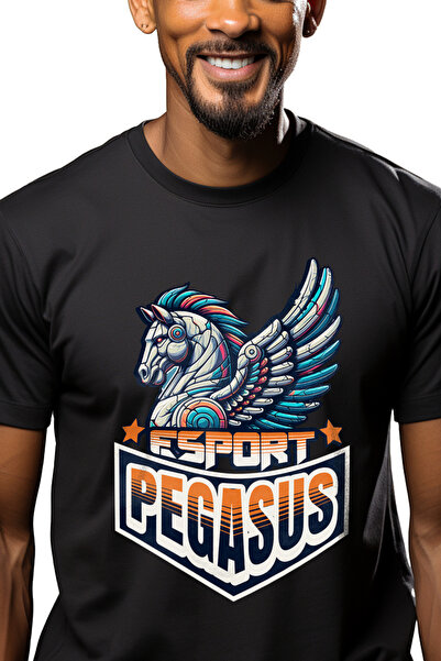 StoryGift Romania Tricou Barbati Pegasus Esports Simbol Unicorn Robot Colorat...