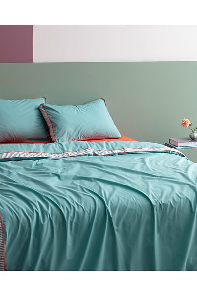 Madame Coco Allure King Size 100% Cotton Duvet Cover - Turquoise
