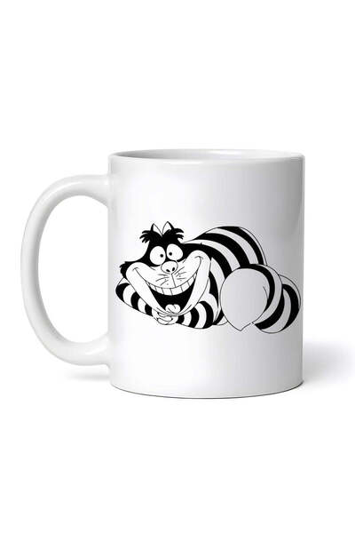 OEM Εξατομικευμένη λευκή κούπα, Η Αλίκη στη Χώρα των Θαυμάτων Γάτα, INOVATIX®...