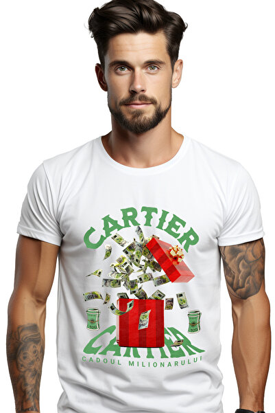 StoryGift Romania Men's T-shirt - Millionaire's Gift With Front Print, 100% C...