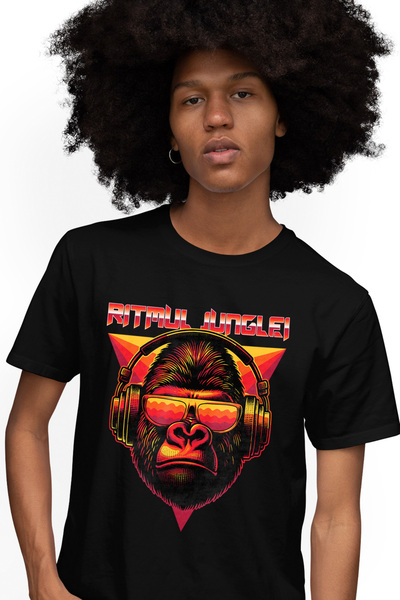 StoryGift Romania Tricou Barbati Ritmul Junglei, Gorila Lcu Ochelari De Soare...